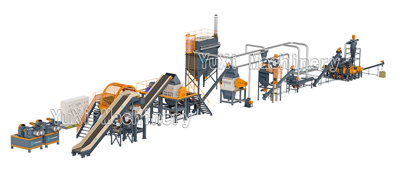 Waste Tire Recycling Machine Full Setup