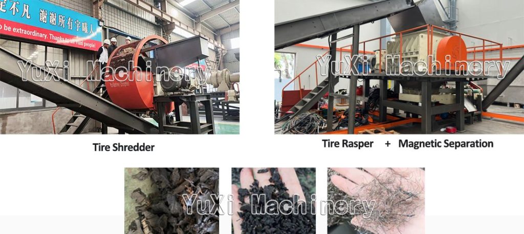 Tire Wire Free Mulch Plant Process Flow