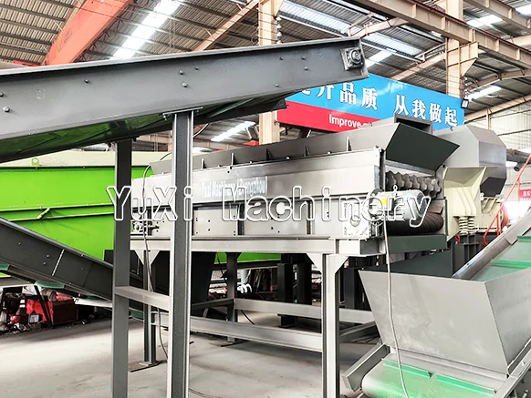Industrial tire shredder machine in factory industrial tire shredder machine inside YUXI factory