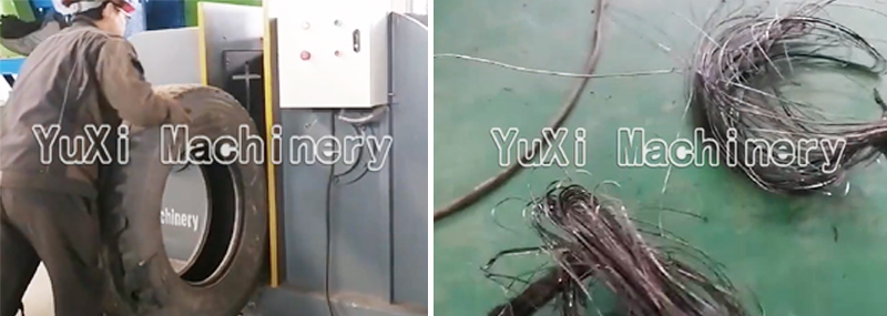 Waste tire steel wire pulled out by tire wire drawing machine