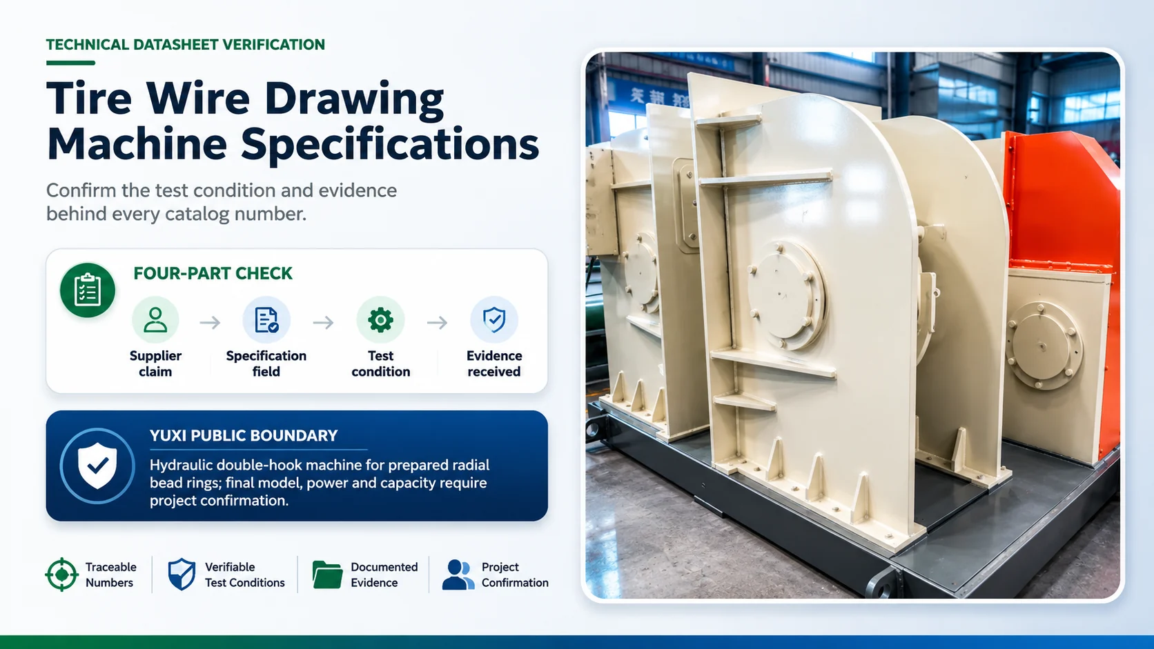 Tire Wire Drawing Machine Specifications 1 Tire wire drawing machine specifications guide using a real YUXI hydraulic tire debeader