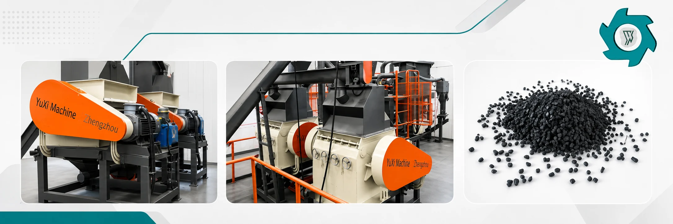 Rubber granulator and clean crumb rubber output for sale into confirmed downstream markets
