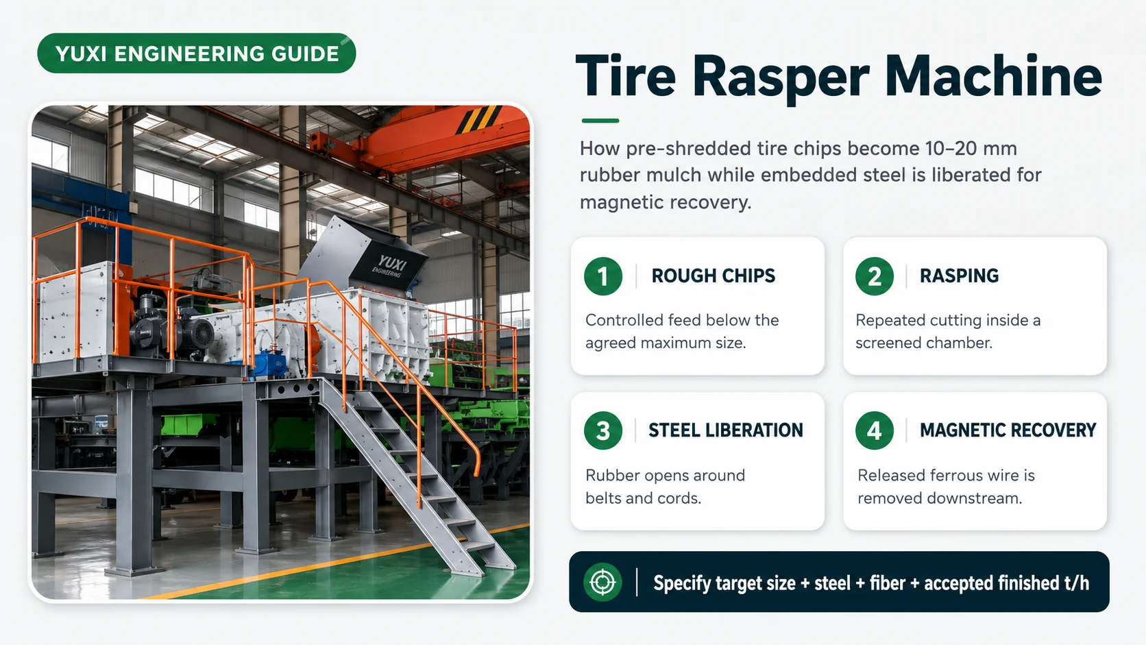 Tire Rasper Machine: How It Makes Wire-Free Mulch