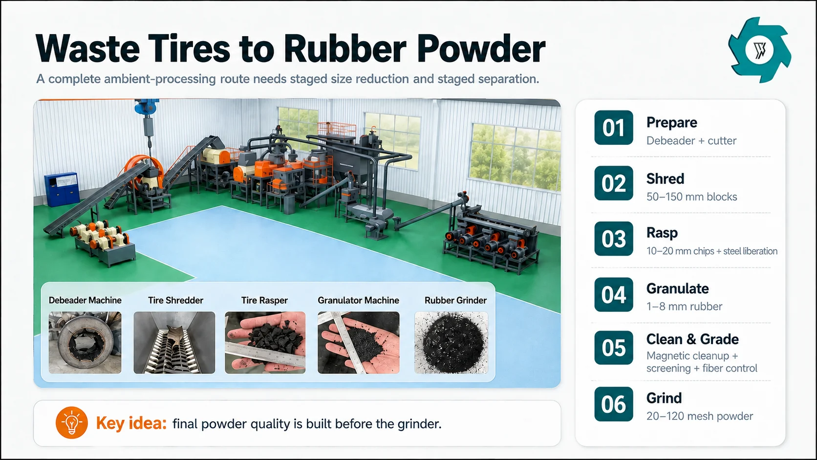 How to Make Rubber Powder from Waste Tires