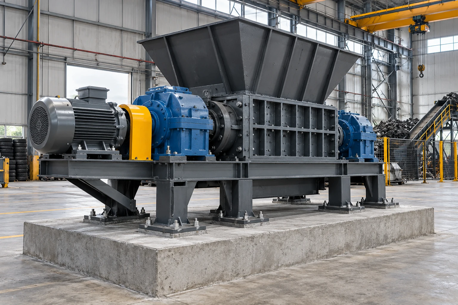 Tire Shredder Foundation & Installation Requirements